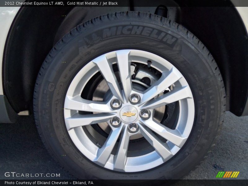 Gold Mist Metallic / Jet Black 2012 Chevrolet Equinox LT AWD