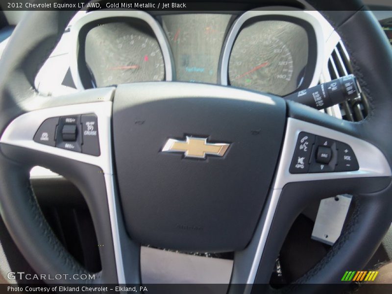 Gold Mist Metallic / Jet Black 2012 Chevrolet Equinox LT AWD