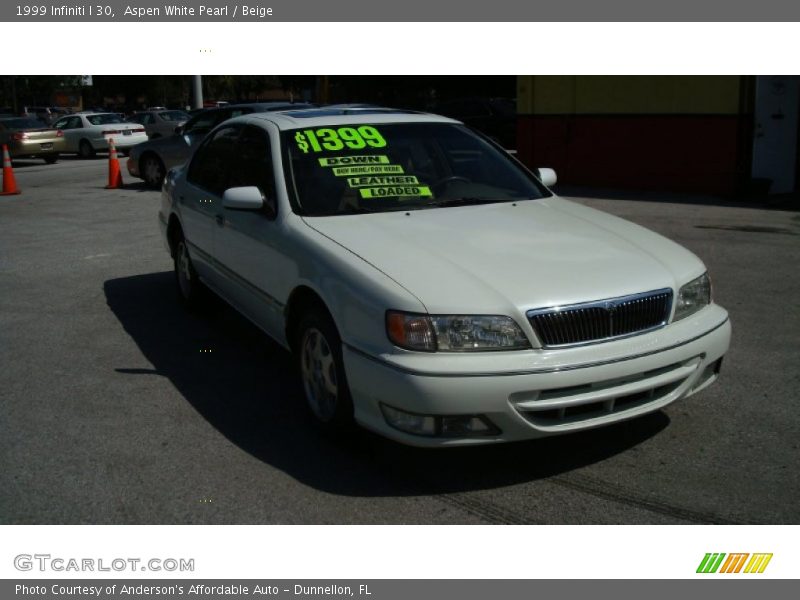 Aspen White Pearl / Beige 1999 Infiniti I 30