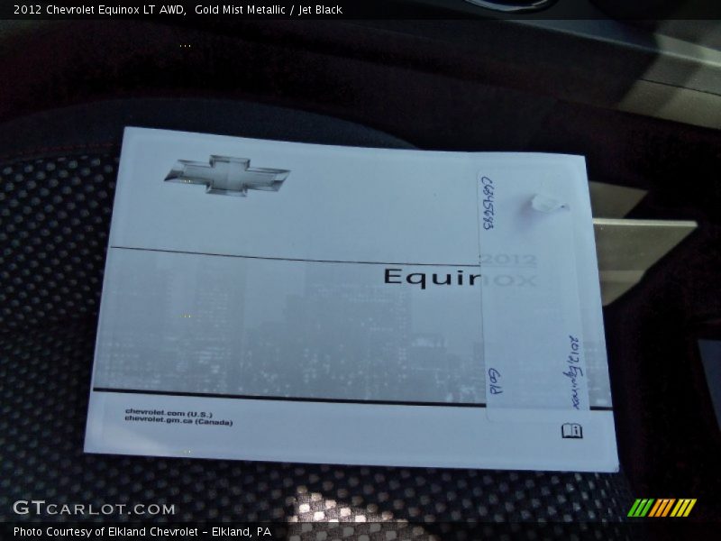 Gold Mist Metallic / Jet Black 2012 Chevrolet Equinox LT AWD