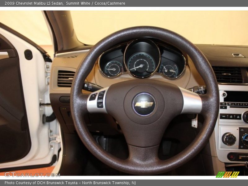 Summit White / Cocoa/Cashmere 2009 Chevrolet Malibu LS Sedan