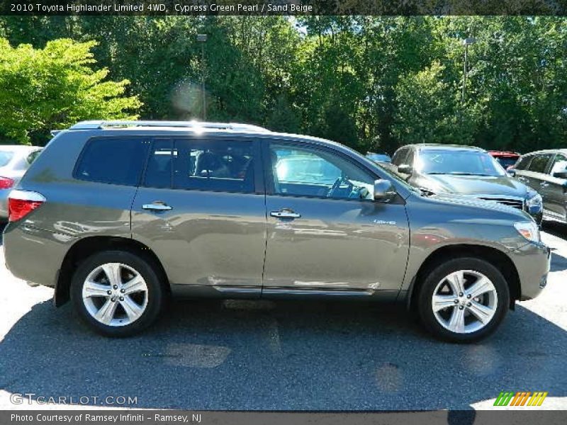Cypress Green Pearl / Sand Beige 2010 Toyota Highlander Limited 4WD