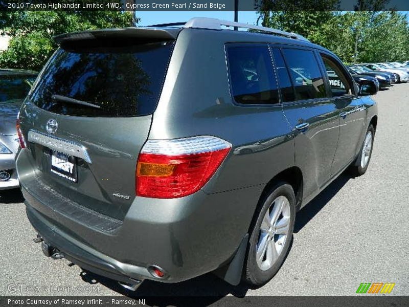 Cypress Green Pearl / Sand Beige 2010 Toyota Highlander Limited 4WD