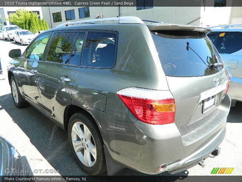 Cypress Green Pearl / Sand Beige 2010 Toyota Highlander Limited 4WD