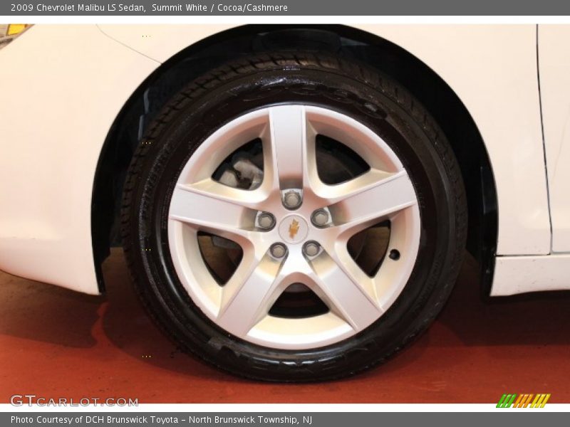 Summit White / Cocoa/Cashmere 2009 Chevrolet Malibu LS Sedan