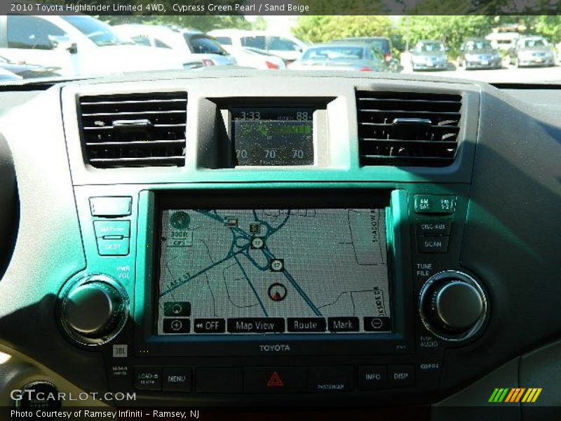 Cypress Green Pearl / Sand Beige 2010 Toyota Highlander Limited 4WD