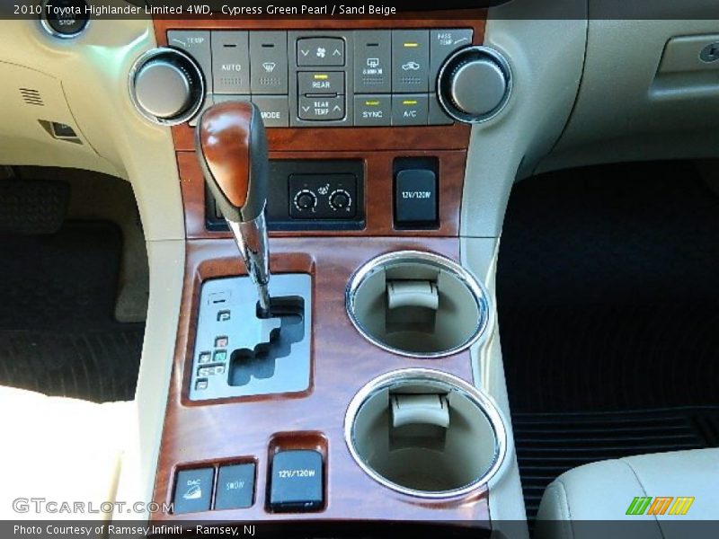 Cypress Green Pearl / Sand Beige 2010 Toyota Highlander Limited 4WD