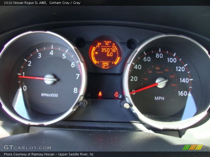 Gotham Gray / Gray 2010 Nissan Rogue SL AWD