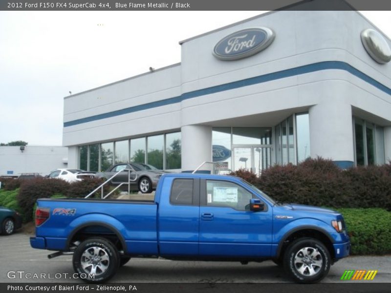 Blue Flame Metallic / Black 2012 Ford F150 FX4 SuperCab 4x4