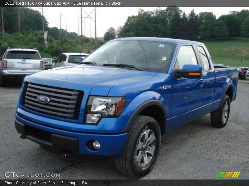 Blue Flame Metallic / Black 2012 Ford F150 FX4 SuperCab 4x4