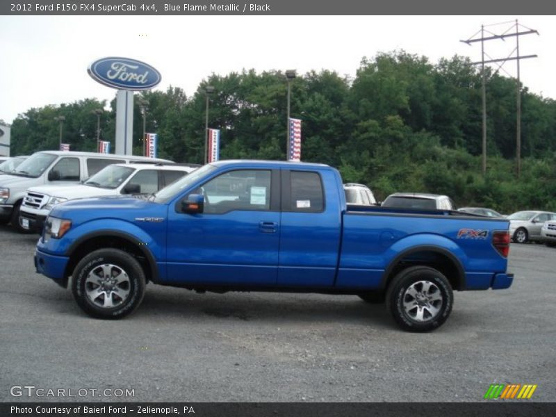 Blue Flame Metallic / Black 2012 Ford F150 FX4 SuperCab 4x4