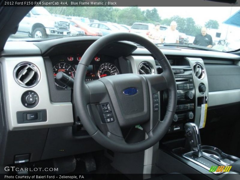 Blue Flame Metallic / Black 2012 Ford F150 FX4 SuperCab 4x4