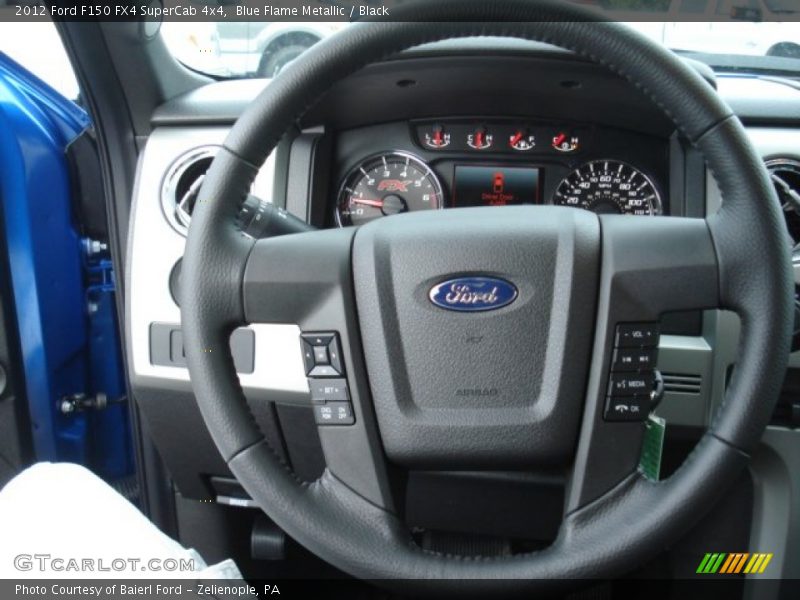 Blue Flame Metallic / Black 2012 Ford F150 FX4 SuperCab 4x4