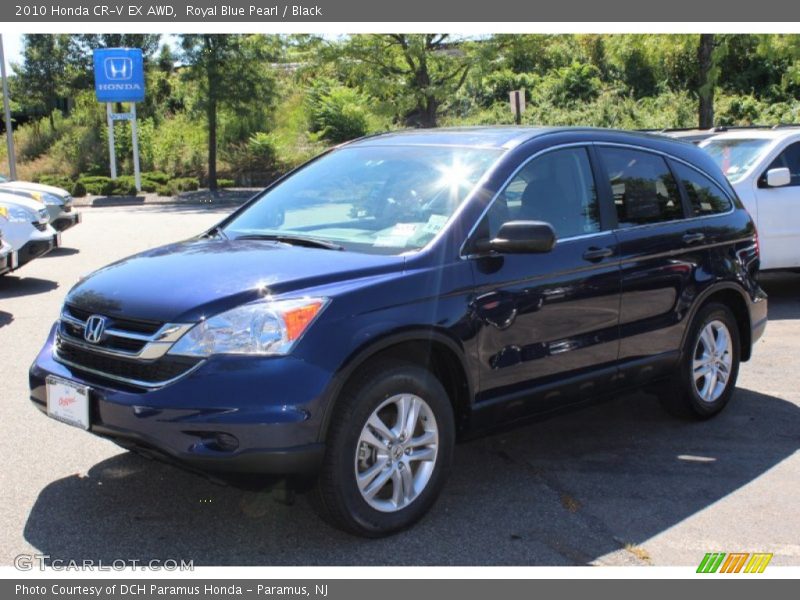 Royal Blue Pearl / Black 2010 Honda CR-V EX AWD