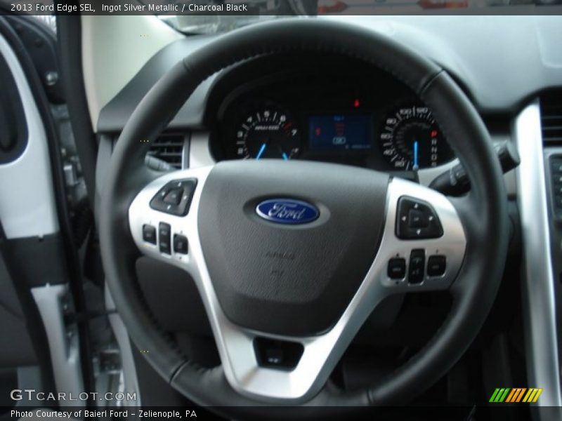 Ingot Silver Metallic / Charcoal Black 2013 Ford Edge SEL