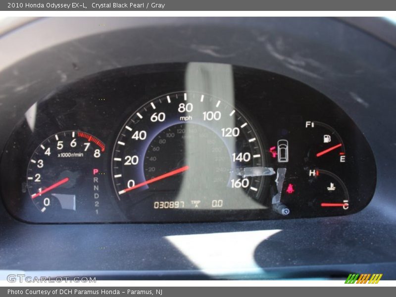 Crystal Black Pearl / Gray 2010 Honda Odyssey EX-L