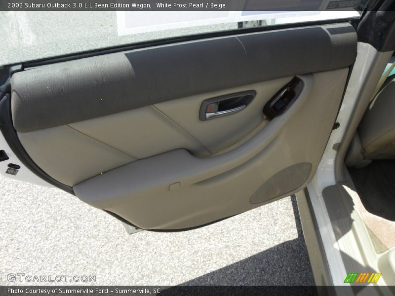 White Frost Pearl / Beige 2002 Subaru Outback 3.0 L.L.Bean Edition Wagon