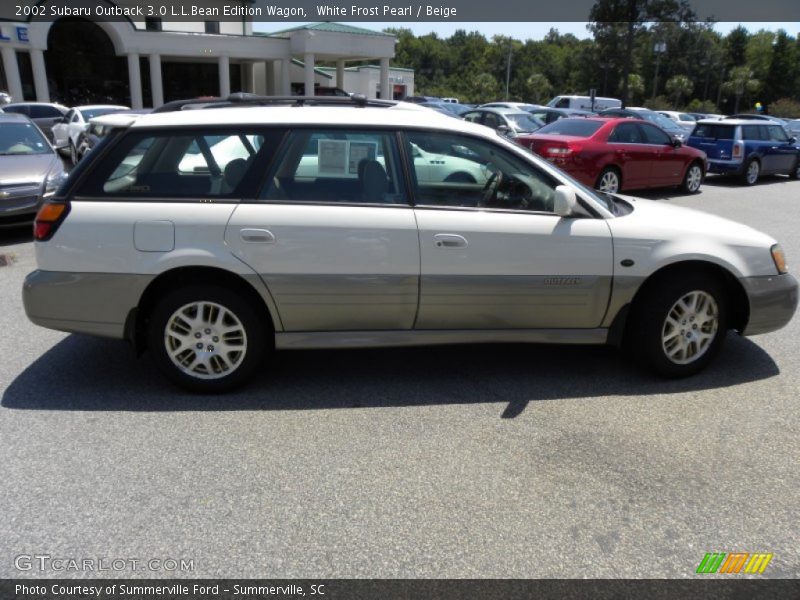 White Frost Pearl / Beige 2002 Subaru Outback 3.0 L.L.Bean Edition Wagon