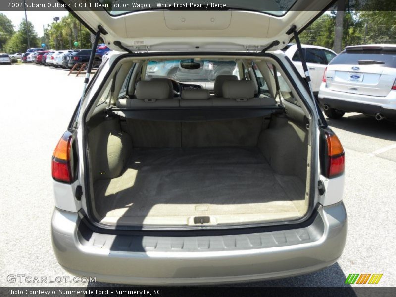 White Frost Pearl / Beige 2002 Subaru Outback 3.0 L.L.Bean Edition Wagon