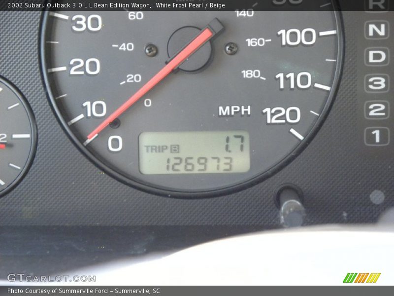 White Frost Pearl / Beige 2002 Subaru Outback 3.0 L.L.Bean Edition Wagon