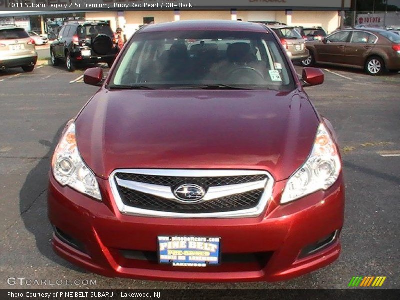 Ruby Red Pearl / Off-Black 2011 Subaru Legacy 2.5i Premium