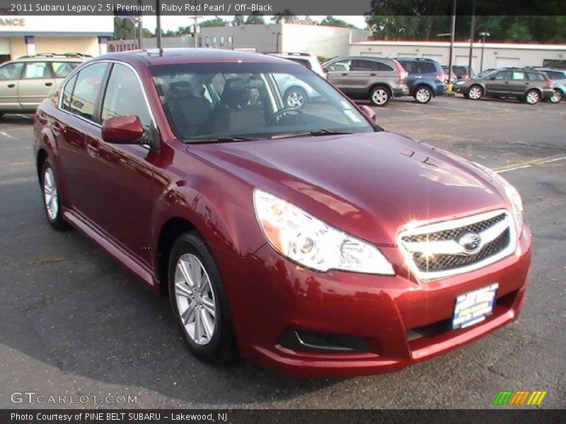Ruby Red Pearl / Off-Black 2011 Subaru Legacy 2.5i Premium