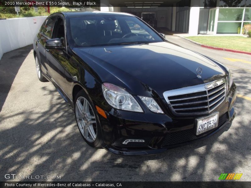Black / Black 2010 Mercedes-Benz E 550 Sedan