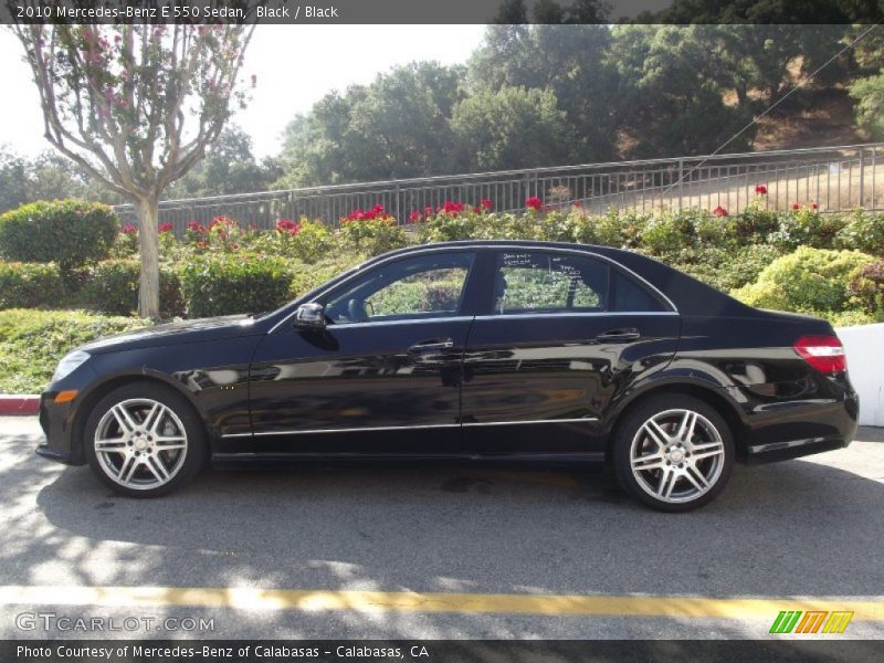Black / Black 2010 Mercedes-Benz E 550 Sedan