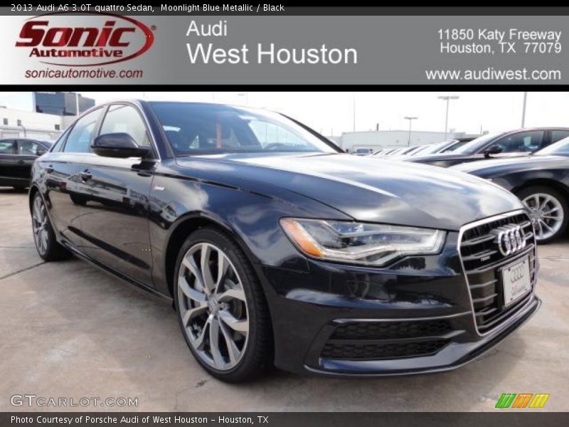 Moonlight Blue Metallic / Black 2013 Audi A6 3.0T quattro Sedan