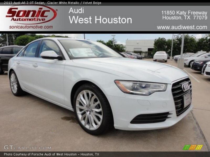 Glacier White Metallic / Velvet Beige 2013 Audi A6 2.0T Sedan