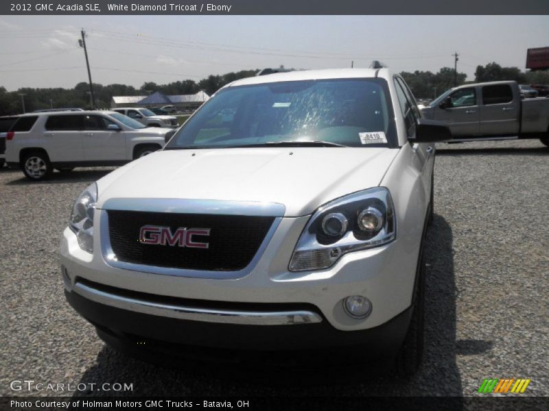 White Diamond Tricoat / Ebony 2012 GMC Acadia SLE