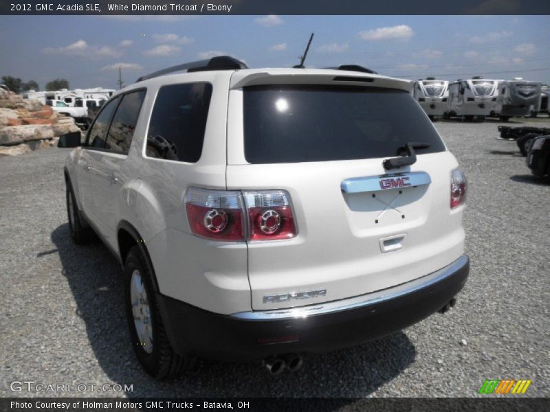 White Diamond Tricoat / Ebony 2012 GMC Acadia SLE