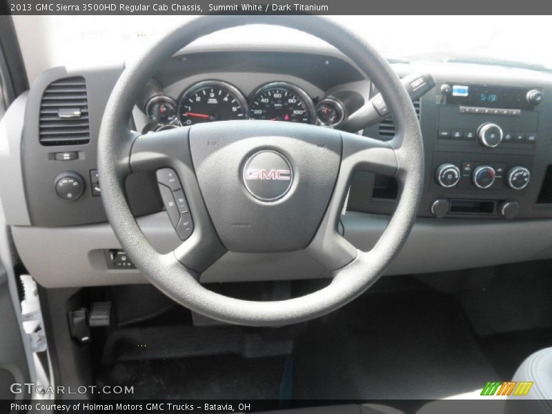 Summit White / Dark Titanium 2013 GMC Sierra 3500HD Regular Cab Chassis