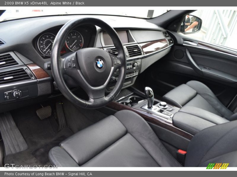 Alpine White / Black 2009 BMW X5 xDrive48i