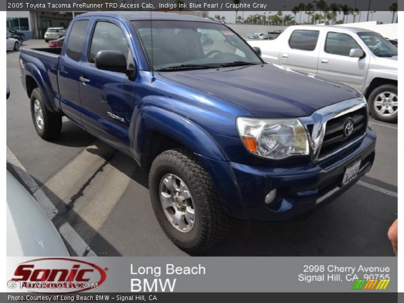 Indigo Ink Blue Pearl / Graphite Gray 2005 Toyota Tacoma PreRunner TRD Access Cab