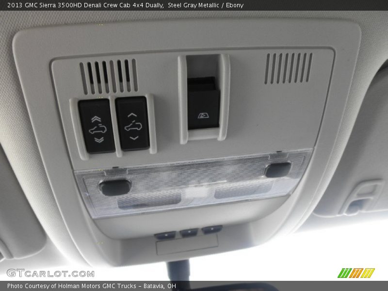 Steel Gray Metallic / Ebony 2013 GMC Sierra 3500HD Denali Crew Cab 4x4 Dually