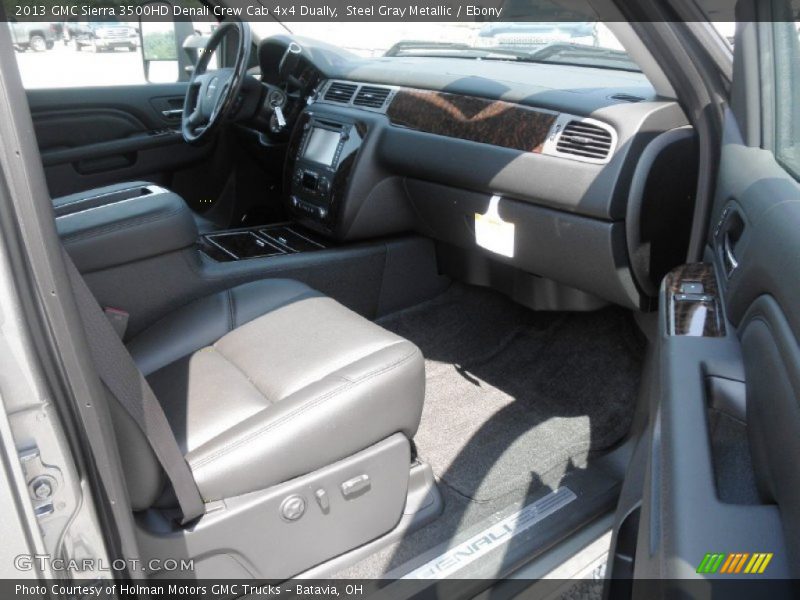 Steel Gray Metallic / Ebony 2013 GMC Sierra 3500HD Denali Crew Cab 4x4 Dually