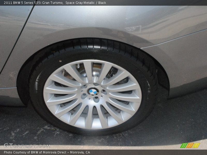 Space Gray Metallic / Black 2011 BMW 5 Series 535i Gran Turismo