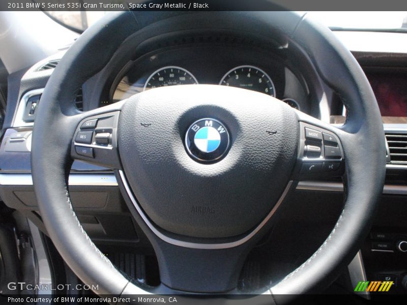 Space Gray Metallic / Black 2011 BMW 5 Series 535i Gran Turismo