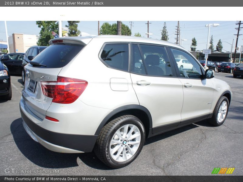 Mineral Silver Metallic / Black 2013 BMW X3 xDrive 28i