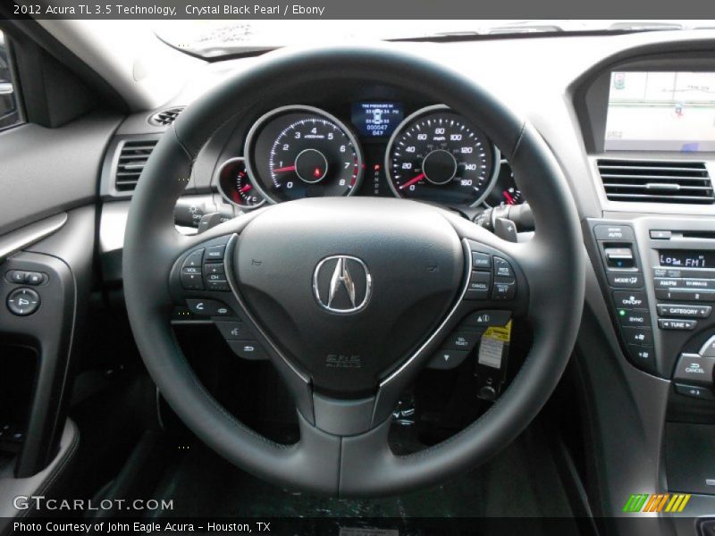 Crystal Black Pearl / Ebony 2012 Acura TL 3.5 Technology