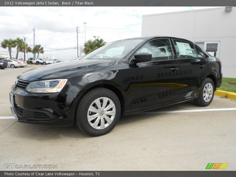 Black / Titan Black 2012 Volkswagen Jetta S Sedan