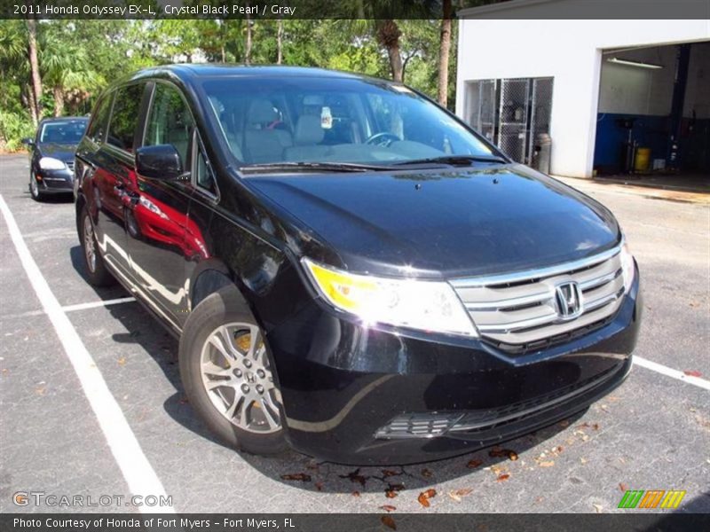 Crystal Black Pearl / Gray 2011 Honda Odyssey EX-L