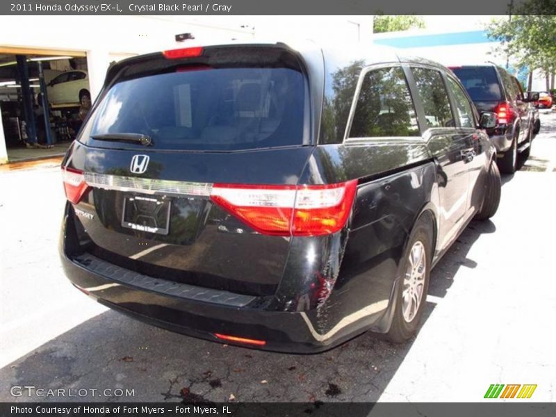 Crystal Black Pearl / Gray 2011 Honda Odyssey EX-L