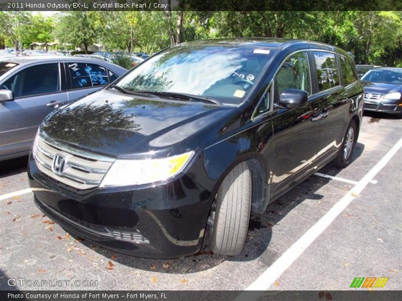 Crystal Black Pearl / Gray 2011 Honda Odyssey EX-L