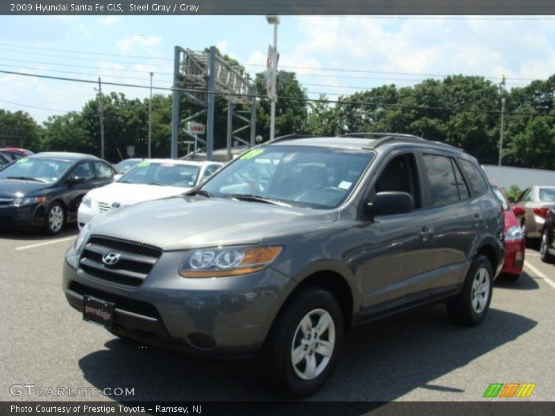 Steel Gray / Gray 2009 Hyundai Santa Fe GLS