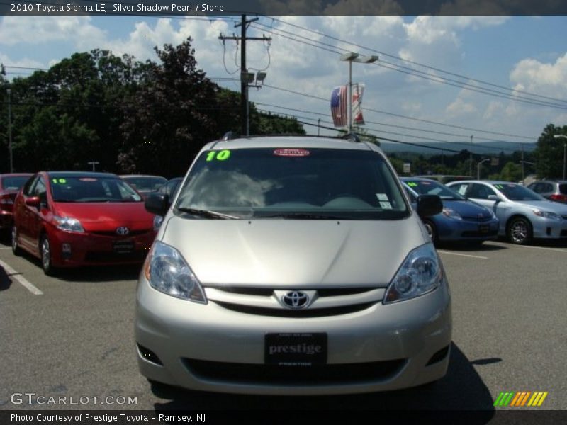 Silver Shadow Pearl / Stone 2010 Toyota Sienna LE