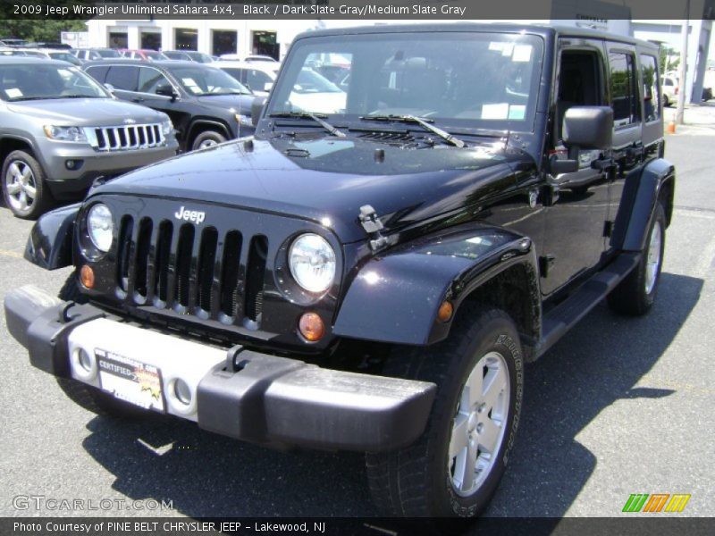Black / Dark Slate Gray/Medium Slate Gray 2009 Jeep Wrangler Unlimited Sahara 4x4