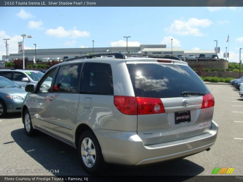 Silver Shadow Pearl / Stone 2010 Toyota Sienna LE