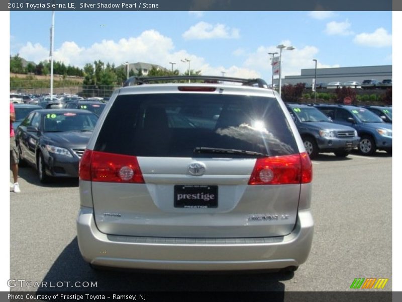 Silver Shadow Pearl / Stone 2010 Toyota Sienna LE